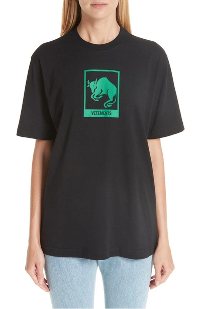Shop Vetements Horoscope T-shirt In Black/ Taurus