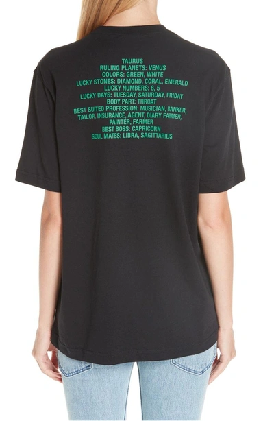 Shop Vetements Horoscope T-shirt In Black/ Taurus