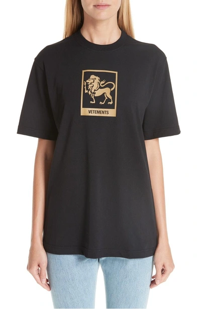 Shop Vetements Horoscope T-shirt In Black/ Leo