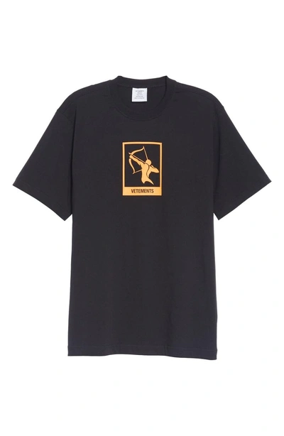 Shop Vetements Horoscope T-shirt In Black/ Sagitarius