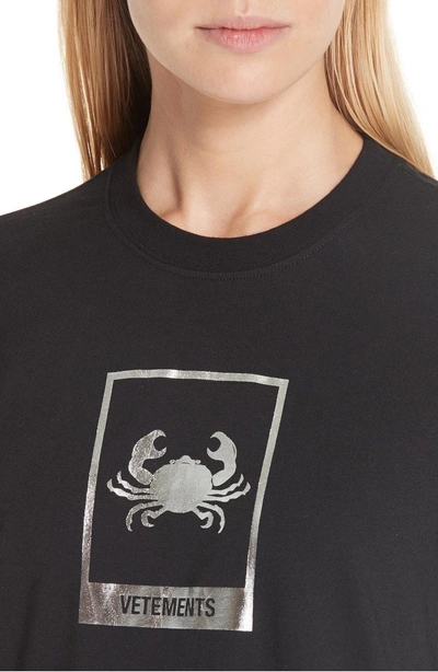 Shop Vetements Horoscope T-shirt In Black/ Cancer
