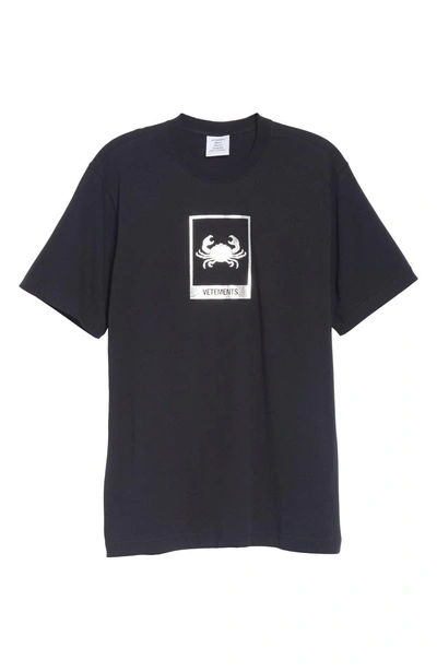 Shop Vetements Horoscope T-shirt In Black/ Cancer