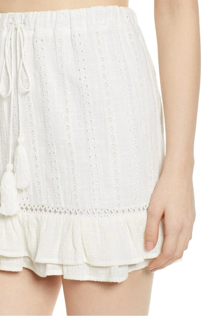 Shop Lost + Wander Daisy Ruffle Miniskirt In White