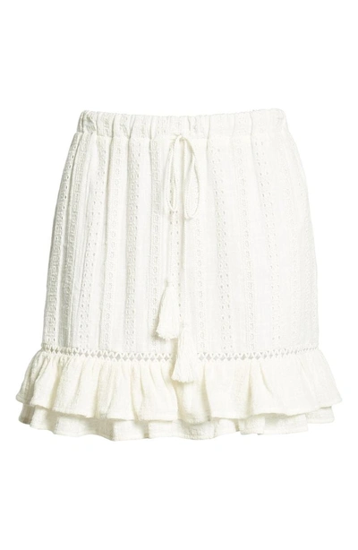 Shop Lost + Wander Daisy Ruffle Miniskirt In White