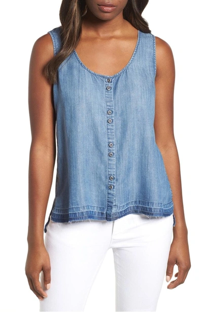 Shop Billy T Chambray Tank In Med Blue