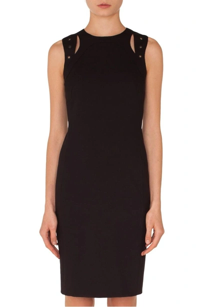 Shop Akris Punto Cutout Jersey Dress In Black