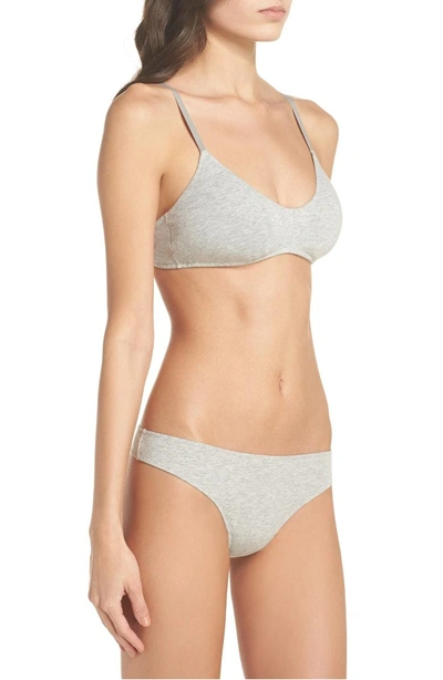 Shop Madewell Jersey Thong In Heather Pelican