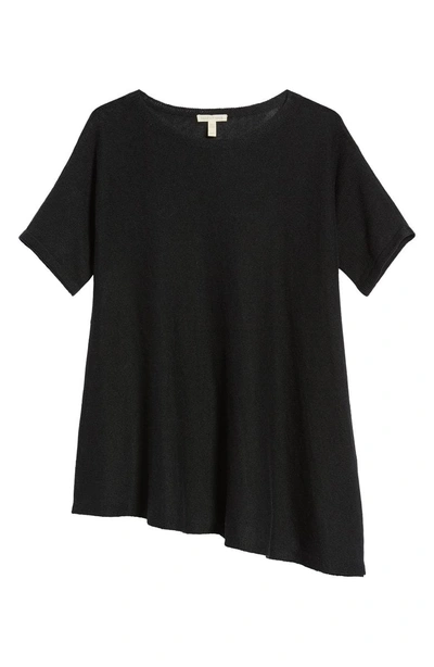 Shop Eileen Fisher Silk Knit Top In Black