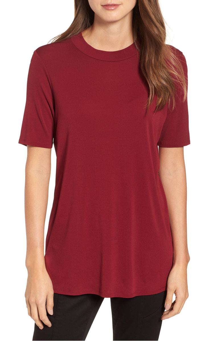 eileen fisher silk jersey top
