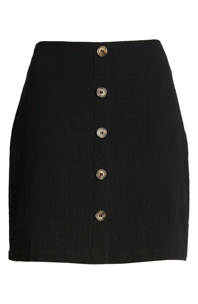 Shop Joa Button Front Miniskirt In Black