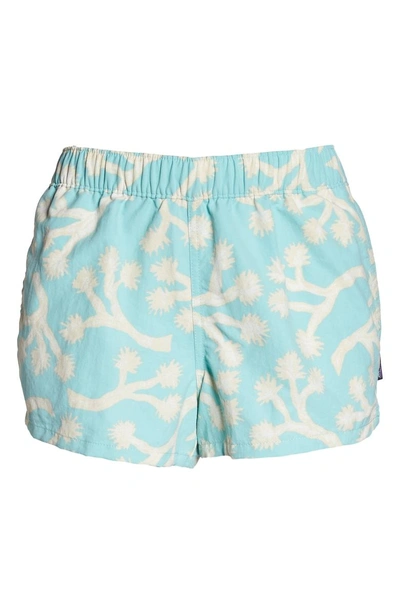 Shop Patagonia Barely Baggies Shorts In Josb Joshua Trees Bend Blue