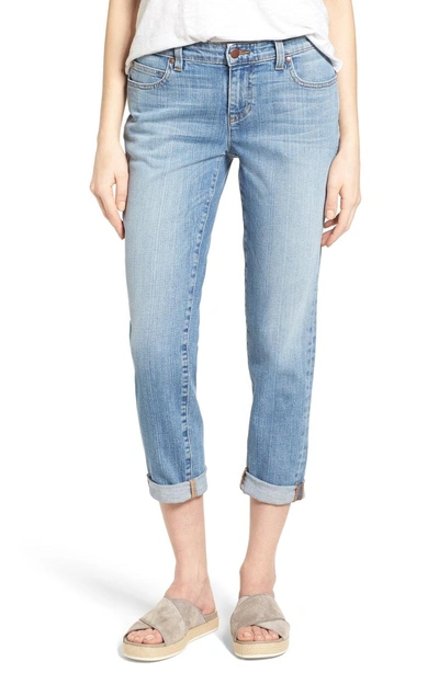 Shop Eileen Fisher Organic Cotton Boyfriend Jeans In Sky Blue