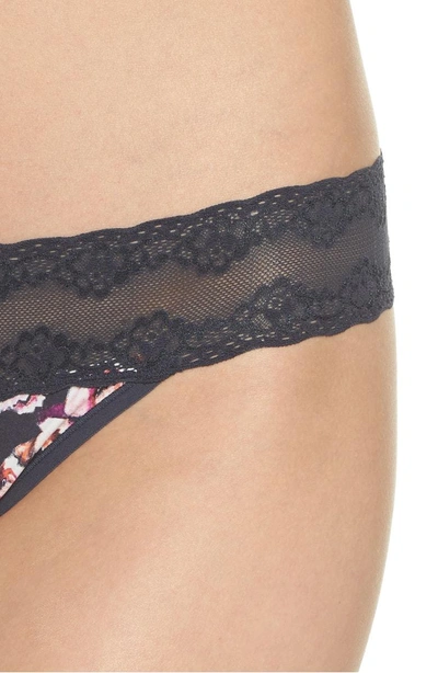 Shop Natori Bliss Perfection Thong In India Ink Night Flower Print