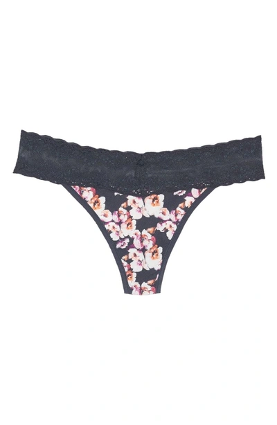 Shop Natori Bliss Perfection Thong In India Ink Night Flower Print
