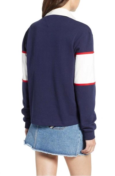 Tommy Jeans '90s Color-block Rugby Shirt In Blue | ModeSens