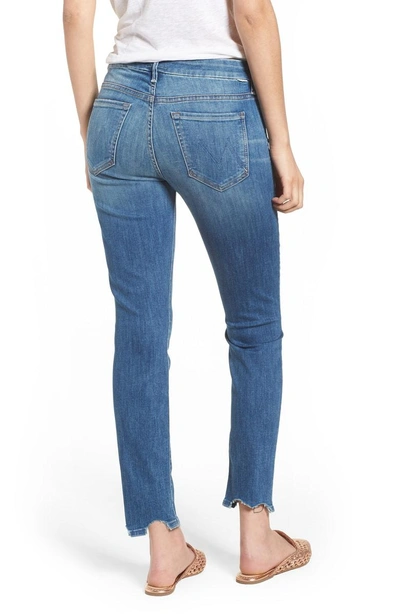 Shop Mother The Looker Chew Hem Ankle Skinny Jeans In Mums The Word