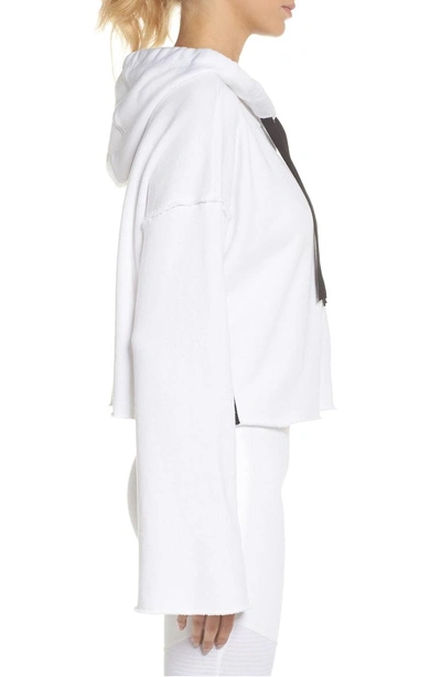 Shop Alala Stance Bell Sleeve Crop Hoodie In White
