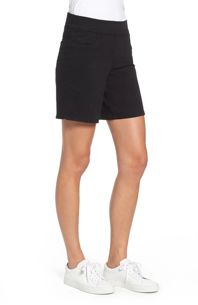 Shop Nydj Pull-on Shorts In Black