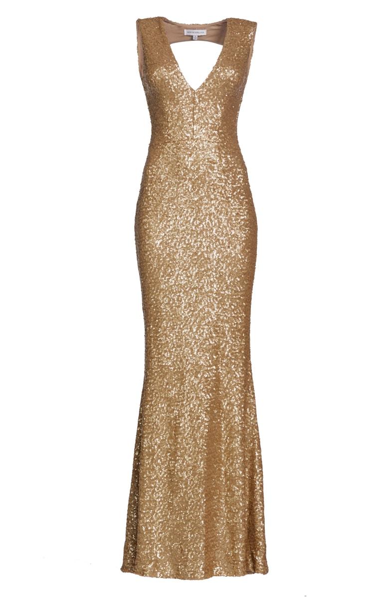dress the population karina plunge mermaid gown