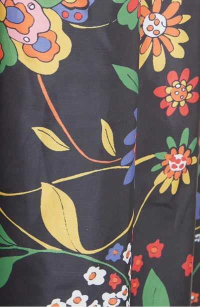 Shop Tibi Print Tech Floral Skirt In Navy