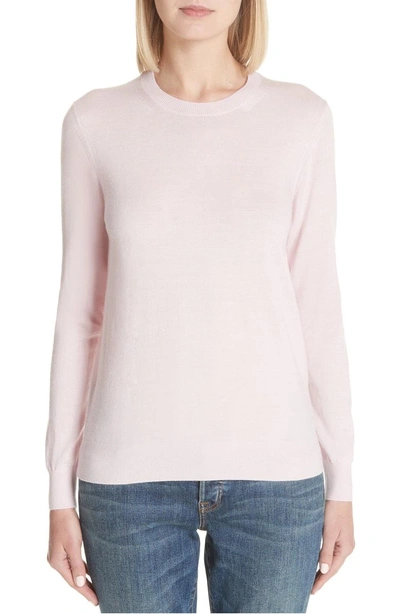 Shop Burberry Viar Merino Wool Sweater In Light Pink