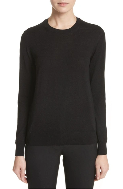 Shop Burberry Viar Merino Wool Sweater In Black