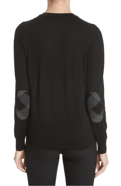 Shop Burberry Viar Merino Wool Sweater In Black