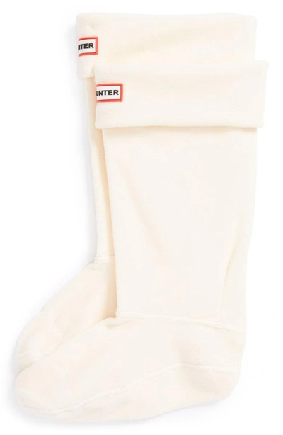 Shop Hunter Original Tall Fleece Welly Boot Socks In Cream Fleece