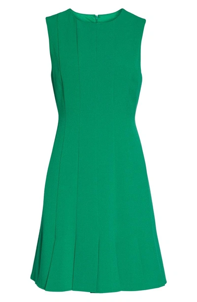 Shop Julia Jordan Sleeveless Pleat Panel Fit & Flare Dress In Green