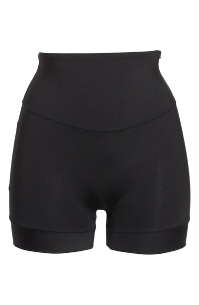 Shop Yummie Tummie Tamers Mid Waist Shaping Shorts In Black