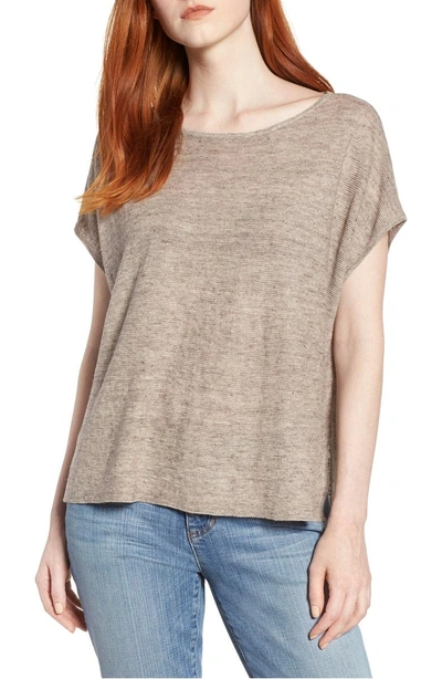 Shop Eileen Fisher High/low Poncho Top In Natural