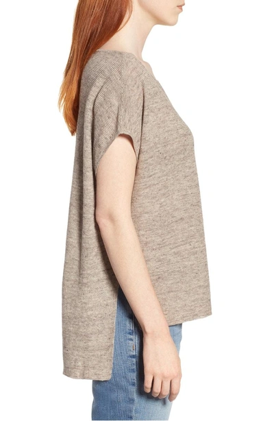 Shop Eileen Fisher High/low Poncho Top In Natural