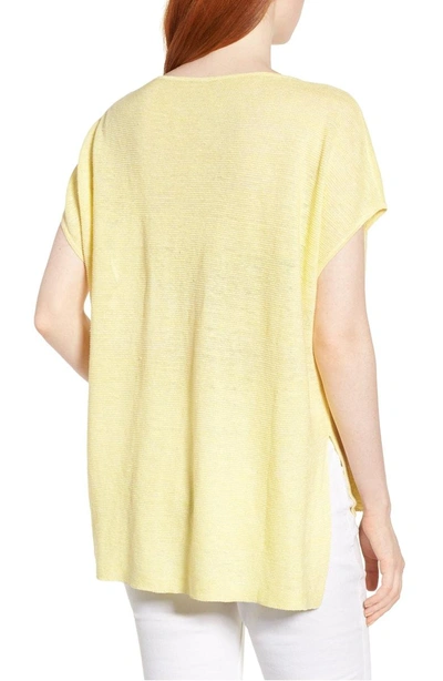 Shop Eileen Fisher High/low Poncho Top In Yarrow