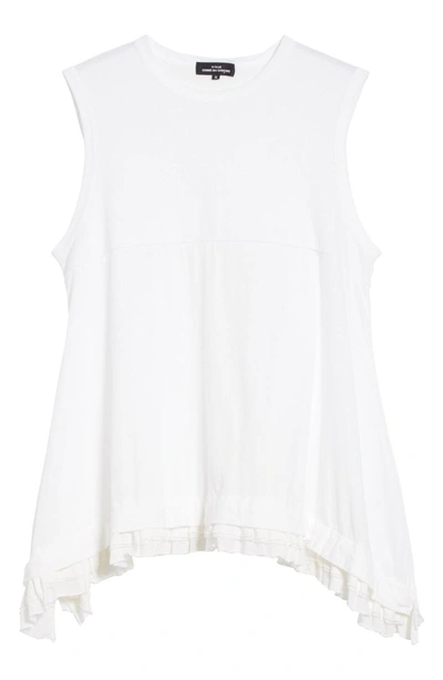 Shop Tricot Comme Des Garcons Ruffle Hem Tank In White