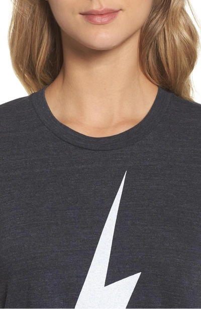 Shop Aviator Nation Bolt Crop Tee In Charcoal