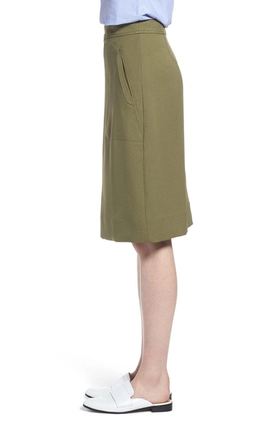 Shop Jcrew Kiki Faux Wrap Skirt In Kiki Olive