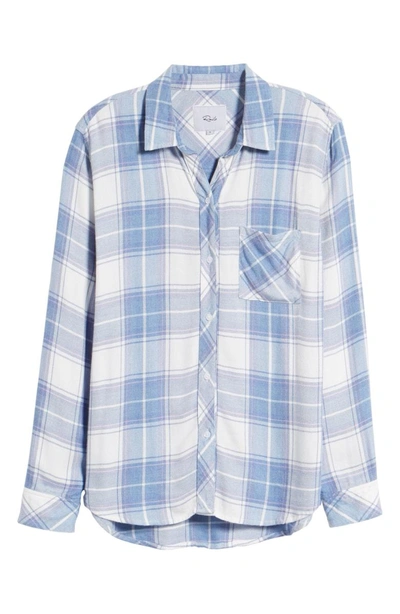 Shop Rails Hunter Plaid Shirt In White Blue Taffy