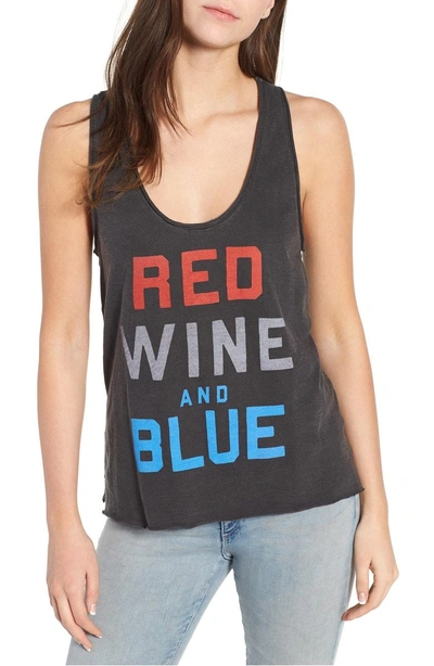 Shop Junk Food Red, Wine & Blue Tank In Vintage Black