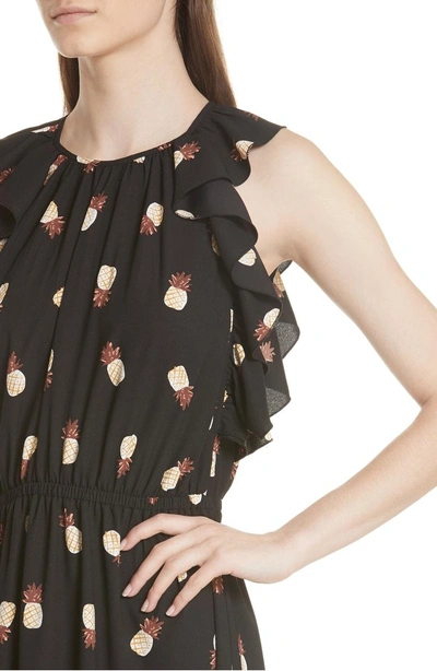 Kate Spade Sleeveless Pineapple-print Dress In Black | ModeSens