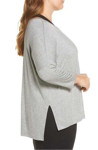 Shop Beyond Yoga Slink It Boxy Pullover In Light Heather Gray