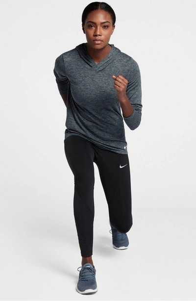 Shop Nike Dry Legend Hooded Training Top In Black/ Cool Grey/ White
