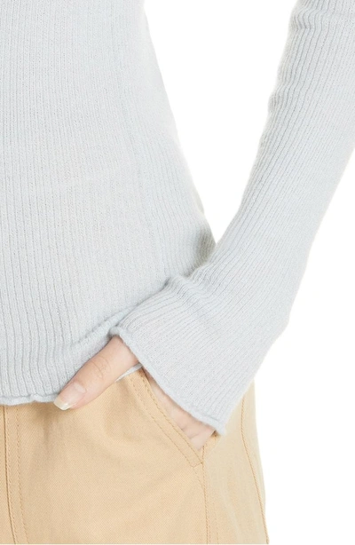 Shop Vince Ribbed Cashmere Crewneck Sweater In Ice