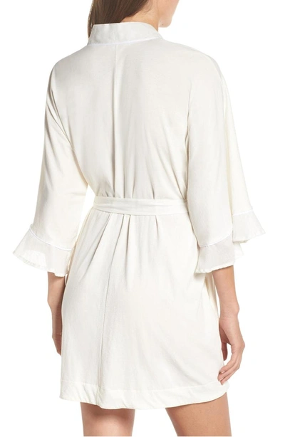 Shop Skin Short Robe In Gardenia