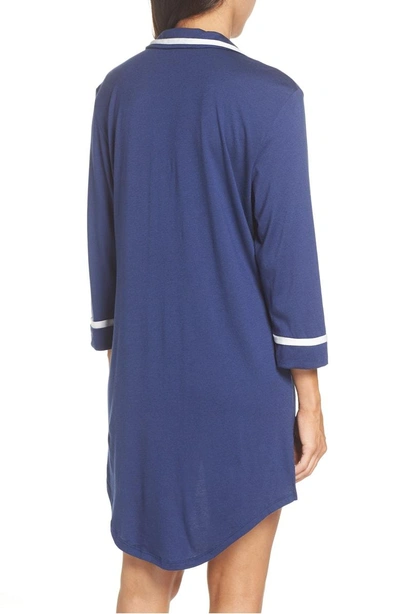 Shop Cosabella Amore Sleep Shirt In Marine Blue Moon/ Ivory