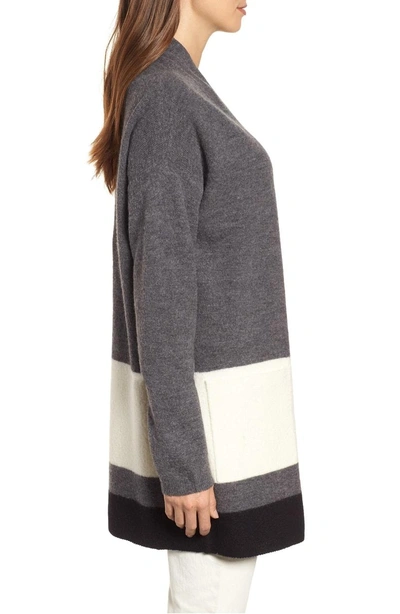 Shop Eileen Fisher Merino Wool Cardigan In Ash