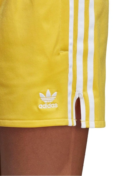 Shop Adidas Originals 3-stripes Shorts In Corn Yellow