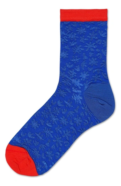 Shop Hysteria By Happy Socks Lotta Ankle Socks In Blue