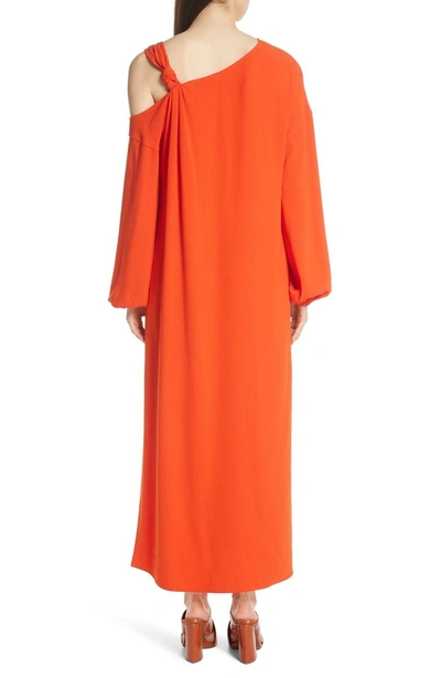 Shop Elizabeth And James Shontae One-shoulder Maxi Dress In Tangerine