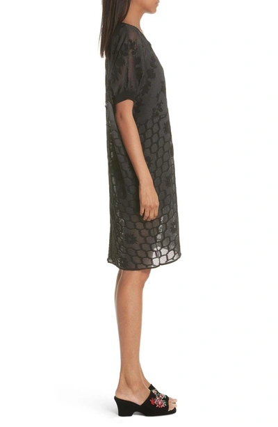 Shop Opening Ceremony Floral Patchwork Jacquard Dress In Black