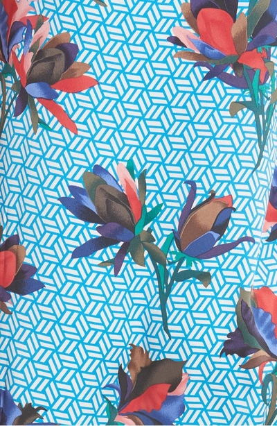 Shop Equipment Dian Print Silk Slipdress In Brilliant Blue Multi